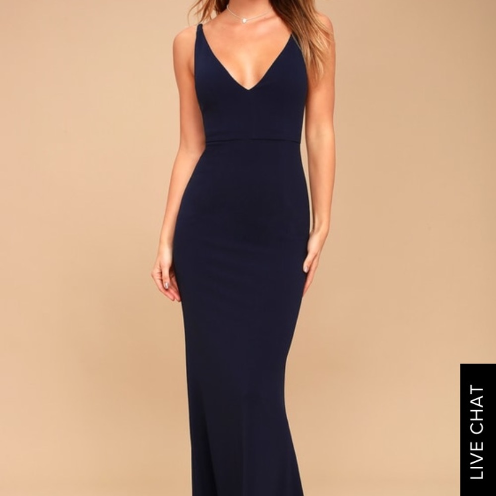Lulus Melora Navy Blue Dress size M